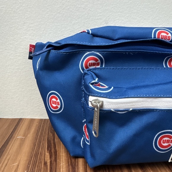 MLB Chicago Cubs Herschel Co. Blue Fanny Pack‎ All Over Logo Print - Picture 3 of 12